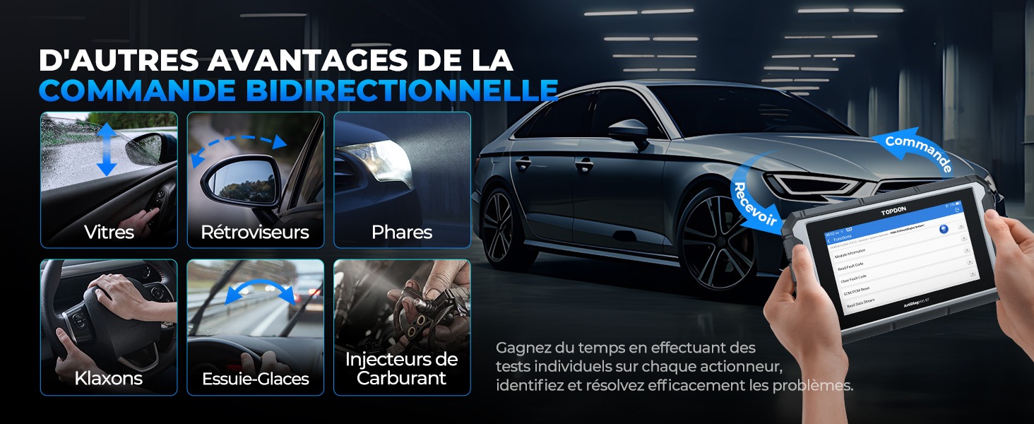 commande bidirectionnelle TOPDON France Artidiag 900 BT ARTIDIAG900 BT