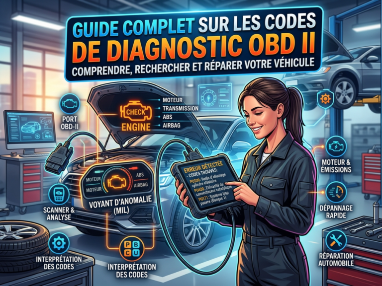 Codes Erreurs OBD2 : Guide Complet 2026 (+100 Codes Expliqués)