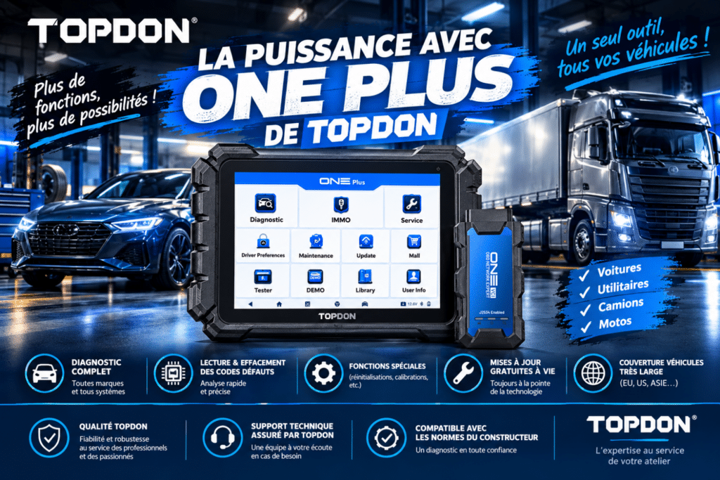 puissante valise de diag TOPDON ONE PLUS TOPDON-FRANCE.STORE