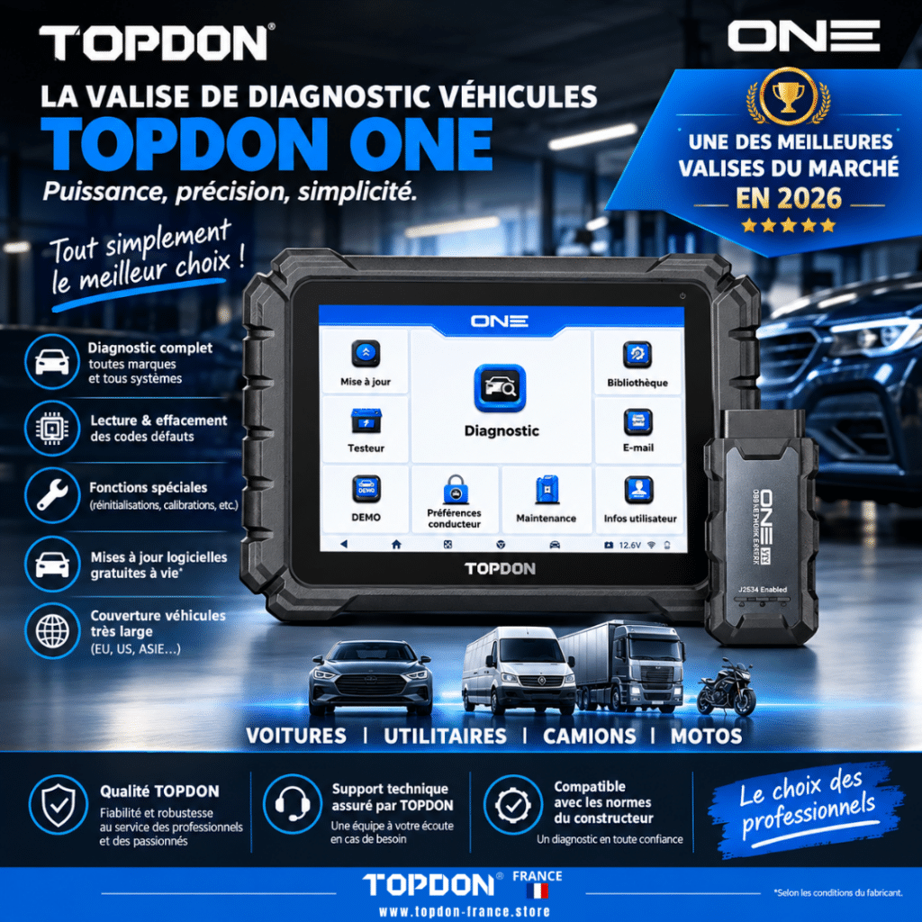 Meilleure valise de diagnostic 2026 TOPDON ONE