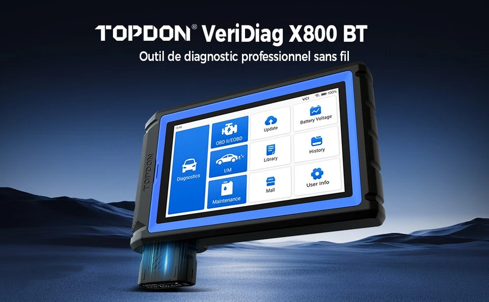 VeriDiag X800BT - outil de diagnostic professionnel sans fil